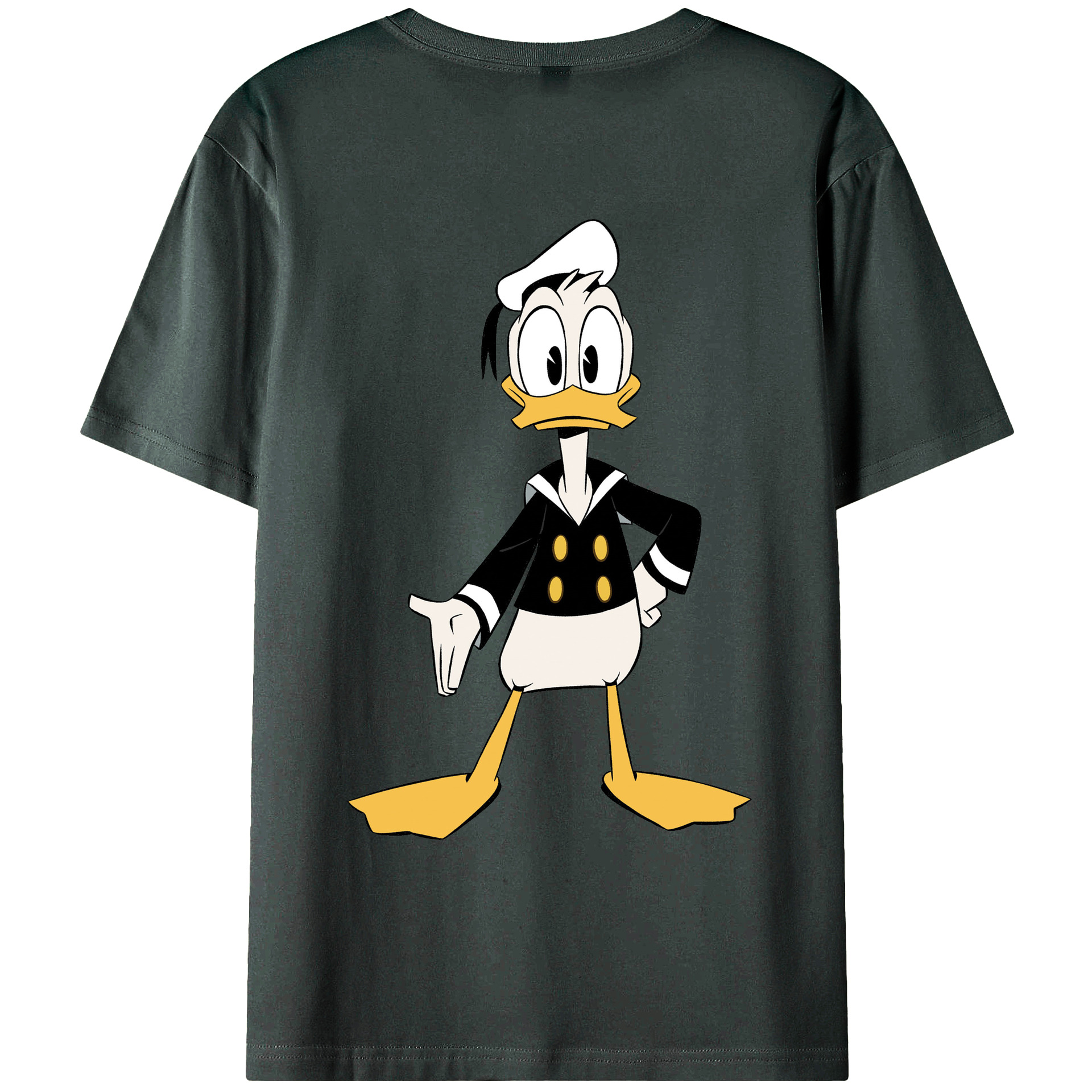 ミッキーマウス Mickey Mouse 綿100％ メンズ半袖Tシャツ（バックプリント） 通気性